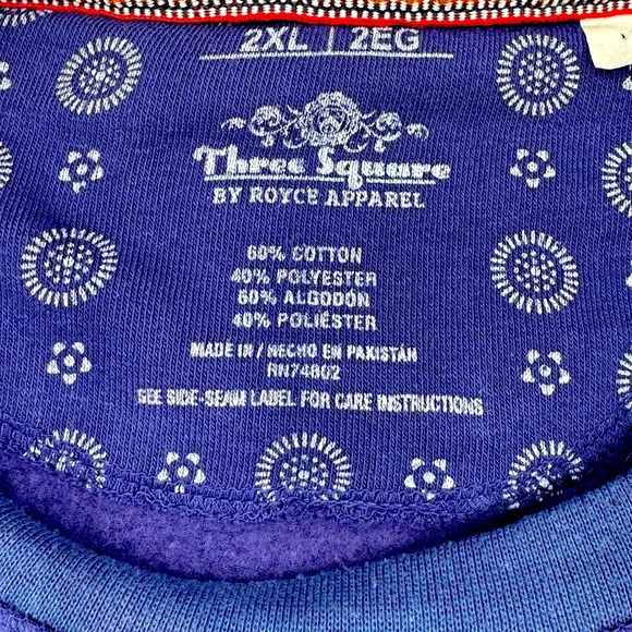 LSU Purple Pullover by Three Square Royce Apparel Chenille Lettering Unisex XL - Picture 9 of 9